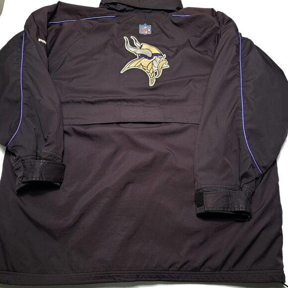 Vintage Minnesota Vikings PUMA Parka Jacket Full Zip Men's XL Long Coat NFL - Picture 1 of 11